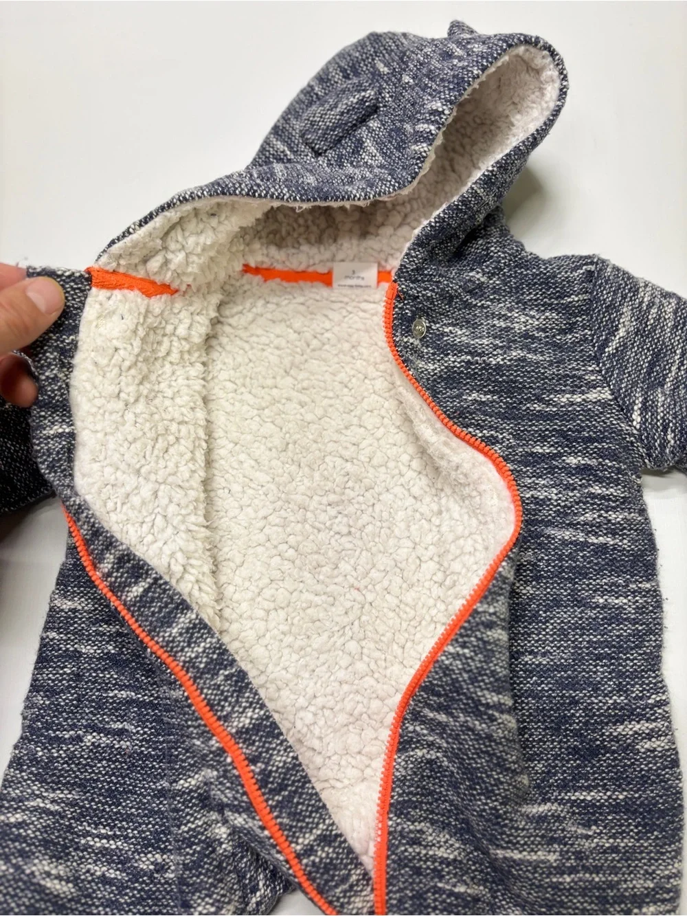 EGG by Susan Lazar Baby Bunting Snowsuit Sherpa Fleece Hooded 3M